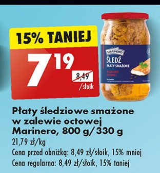 Śledzie w zalewie octowej Marinero promocja