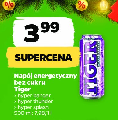 Napój hyper thunder Tiger energy drink promocja