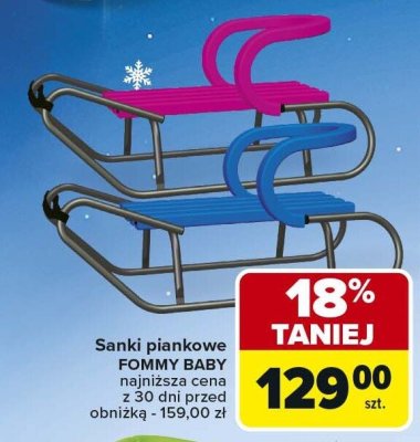 Sanki piankowe FOMMY BABY promocja w Carrefour