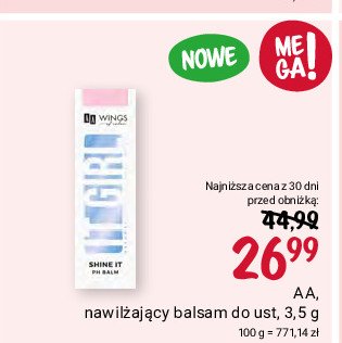 Balsam do ust nawilżający Aa wings of color promocja