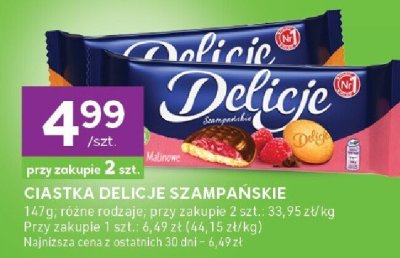 Ciastka Delicje szampańskie promocja w Stokrotka