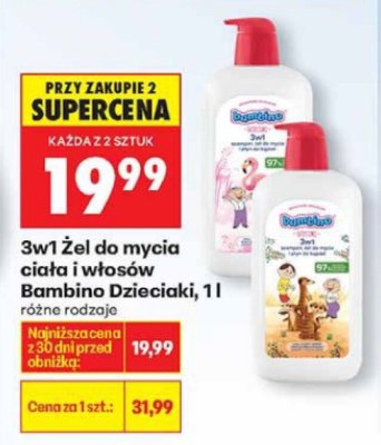 Żel do mycia ciała i włosów 3w1 Dzieciaki, 1 l różne rodzaje promocja w Biedronka