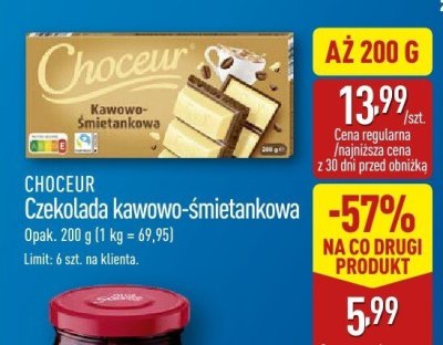 Czekolada kawowo-śmietankowa promocja w Aldi