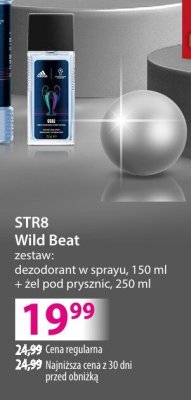 Zestaw STR8 Wild Beat dezodorant w sprayu 150 ml + żel pod prysznic 250 ml promocja w Hebe