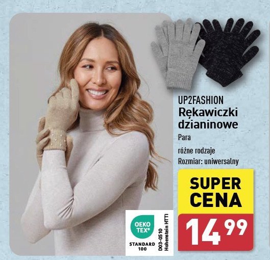 Rękawiczki dzianinowe damskie Up2fashion promocja