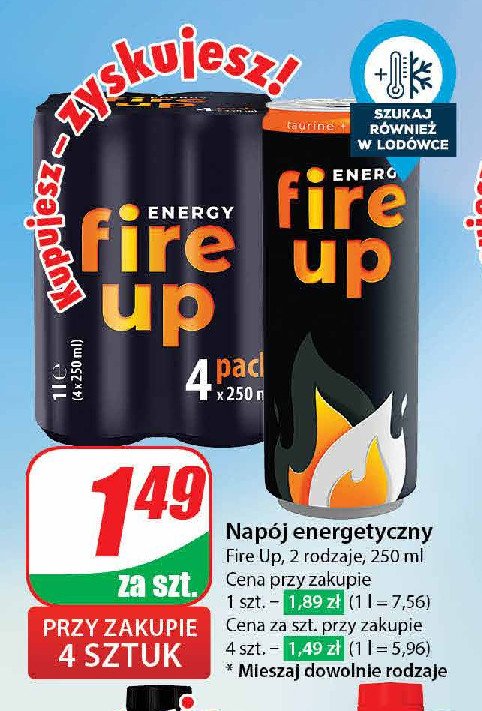 Napój energetyczny FIRE UP promocja