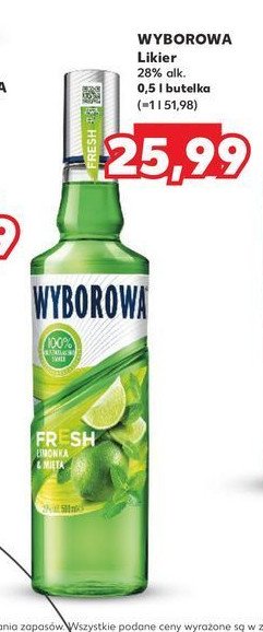 Wódka Wyborowa party fresh limonka & mięta promocja w Kaufland