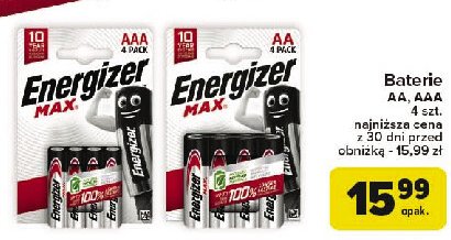 Baterie aaa Energizer max promocja w Carrefour Market
