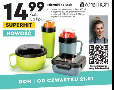 Pojemnik 450 ml + pojemnik 220 ml Ambition promocja