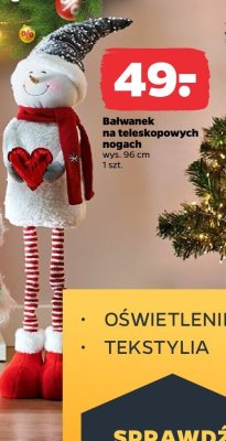 Bałwanek na teleskopowych nogach wys. 96 cm promocja w Netto