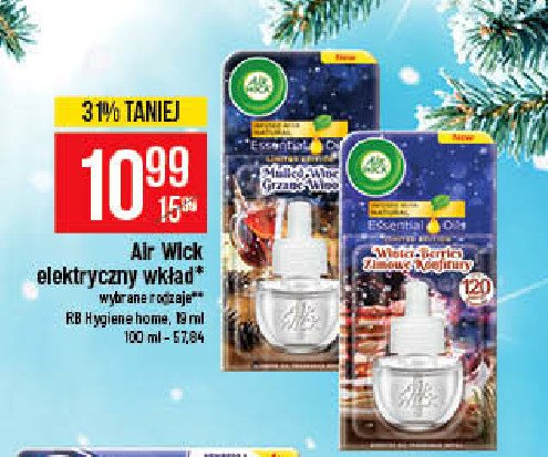 Wkład zimowe konfitury Air wick electric essential oils promocja