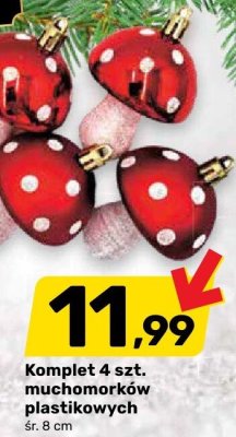 Komplet 4 szt. muchomorków plastikowych promocja w Bricomarche