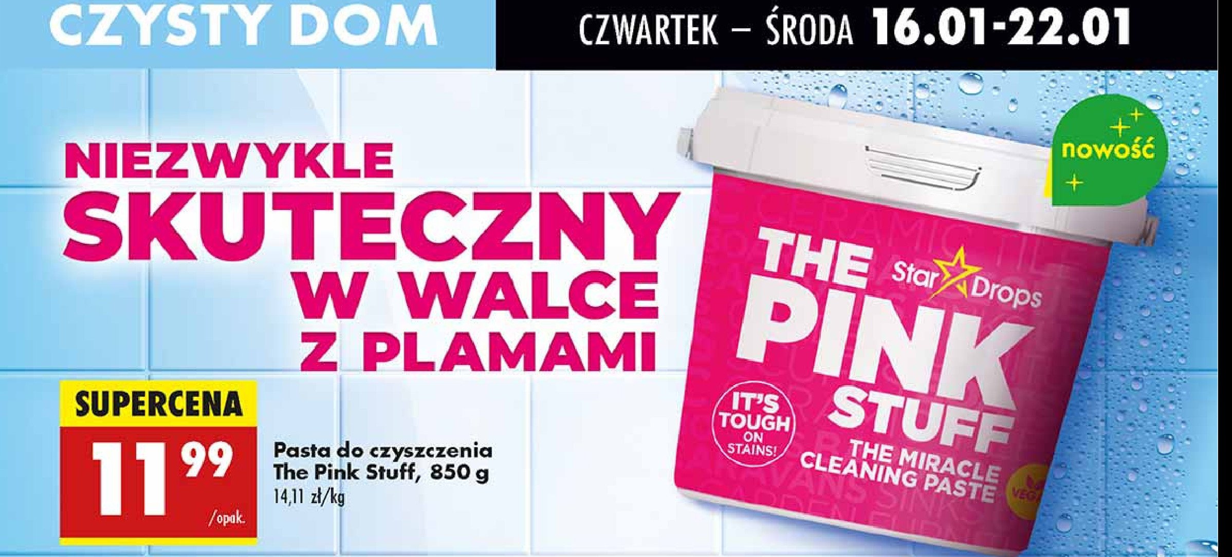 Pasta czyszcząca uniwersalna THE PINK STUFF promocja