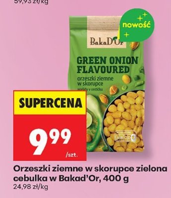 Orzeszki ziemne w skorupce zielona cebulka promocja w Biedronka