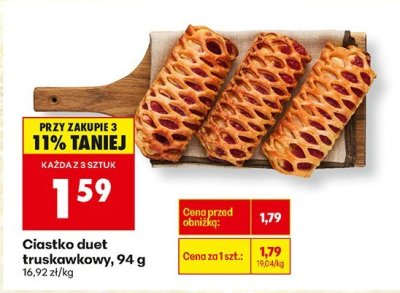 Ciastko duet truskawkowy  promocja w Biedronka