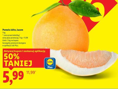 Pomelo żółte, luzem promocja w Lidl