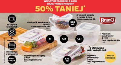Wszystkie pojemniki Q-Lock drugi -50% promocja w Netto
