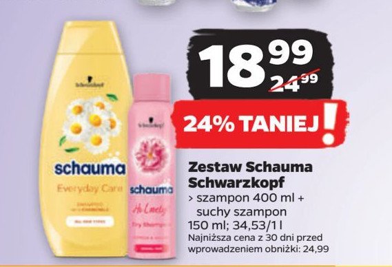 Zestaw szampon do w艂os贸w everyday care 400 ml + szampon suchy 150 ml Schauma zestaw promocja