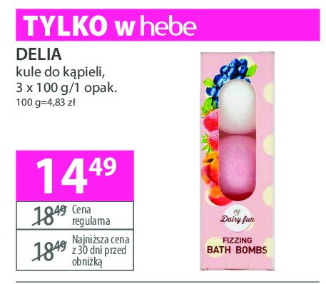 Kule do kąpieli Dairy fun promocja