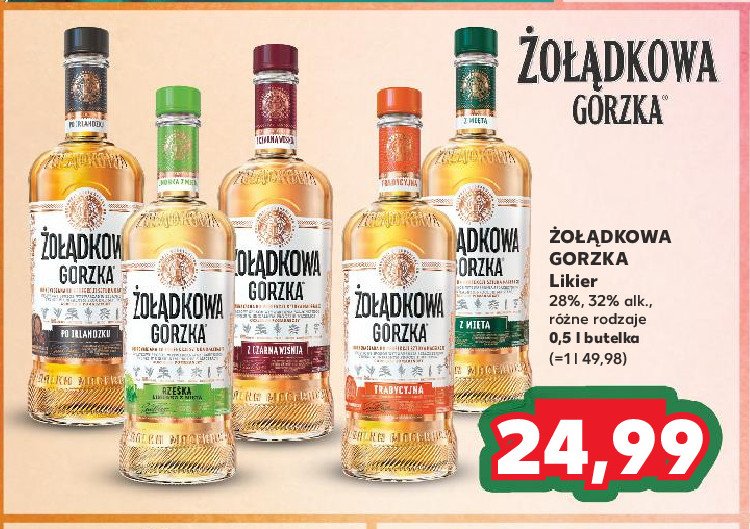 Wódka Żołądkowa gorzka po irlandzku promocja w Kaufland