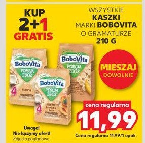 Kaszka mleczna kukurydziano-ryżowa bananowa Bobovita porcja zbóż promocja