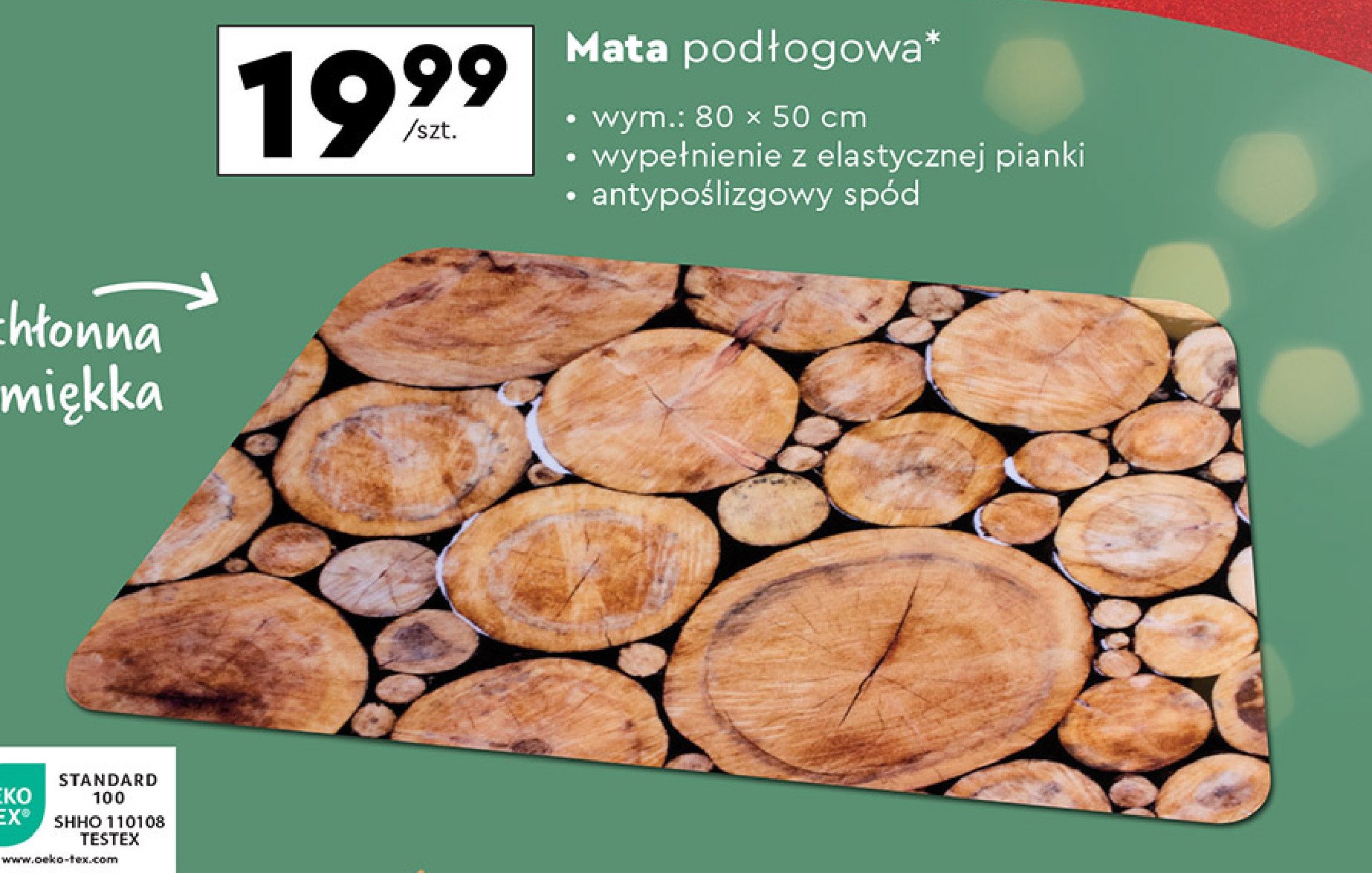 Mata podłogowa 80 x 50 cm promocja w Biedronka