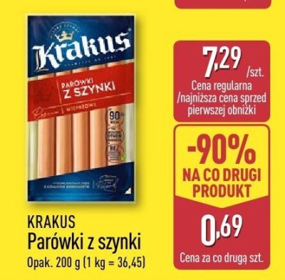 Parówki z szynki promocja w Aldi