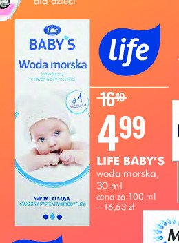Woda morska do nosa Life baby Life (super-pharm) promocja