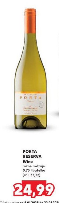 Wino wytrawne Porta reserva chardonnay promocja w Kaufland