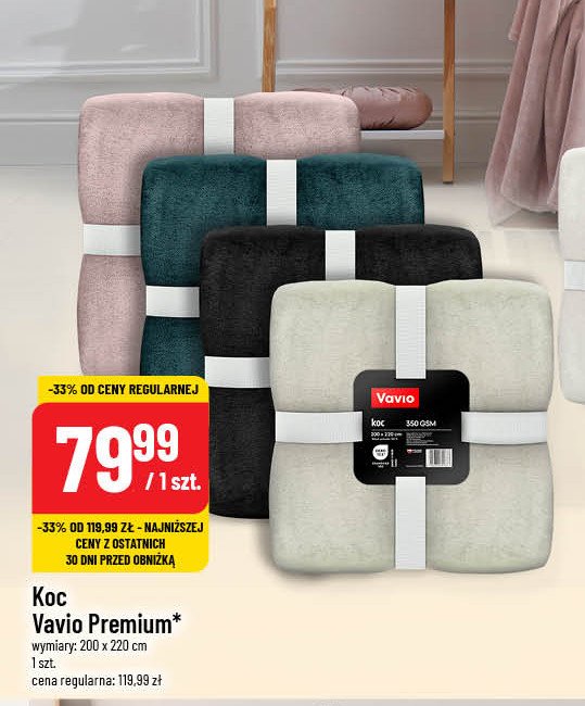 Koc premium 200 x 220 cm Vavio promocja