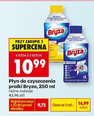 Płyn do czyszczenia pralki Bryza, 250 ml, różne rodzaje promocja w Biedronka