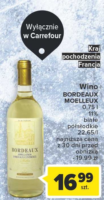 Wino KRESSMANN BORDEAUX BLANC MOLLEUX promocja