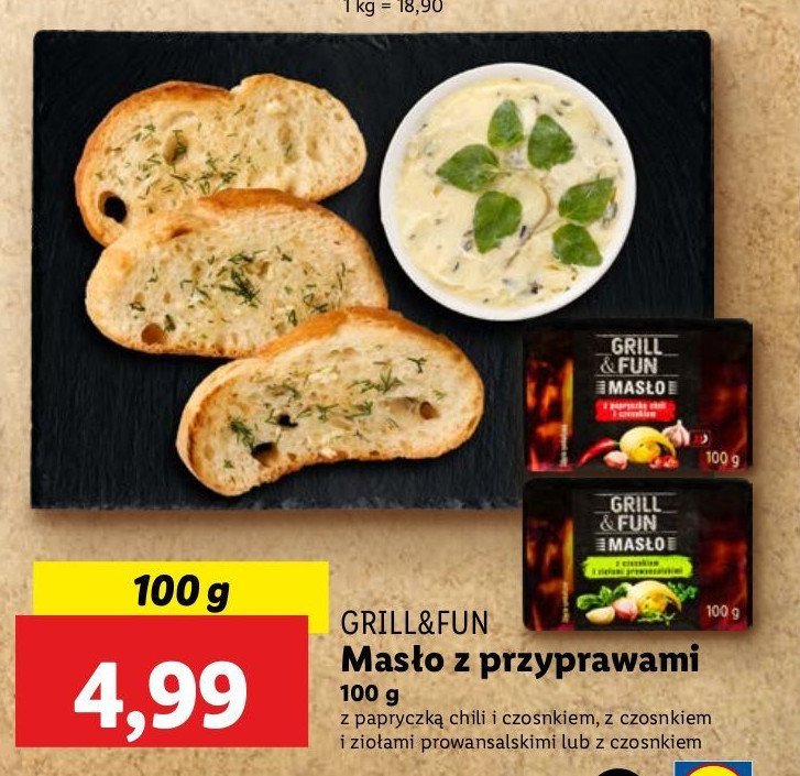 Mas艂o z czosnkiem i zio艂ami Grill and fun promocja