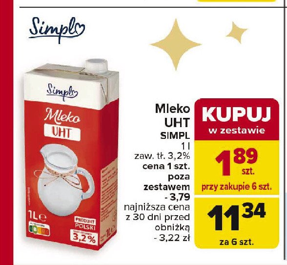 Mleko 3.2% Simpl promocja