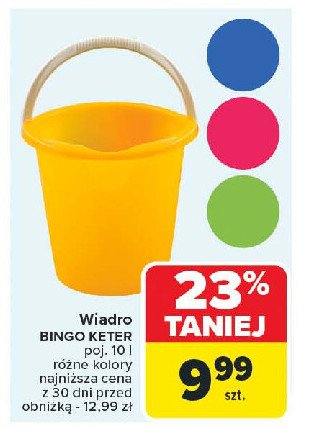 Wiadro bingo 10 l Keter promocja w Carrefour