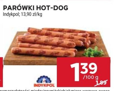 Parówki hot-dog Indykpol promocja w Stokrotka