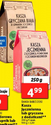 Kasza jęczmienna z pieczarkami Sys dania babci zosi promocja
