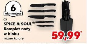 Komplet noży w bloku Spice&soul promocja w Kaufland