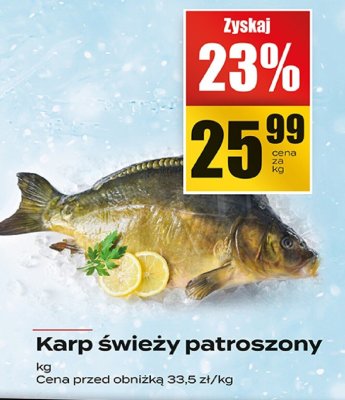 Karp świeży patroszony promocja w Supeco