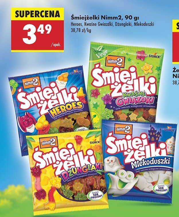 Żelki Nimm2 śmiejżelki heroes promocja w Biedronka