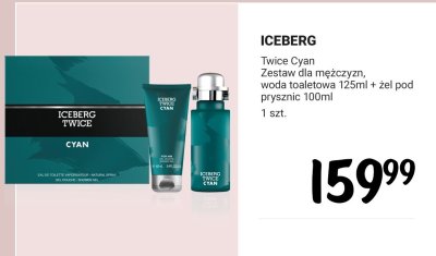 Zestaw Twice Cyan dla mężczyzn - woda toaletowa + żel pod prysznic  promocja w Rossmann