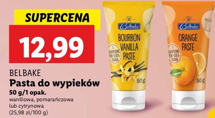 Pasta waniliowa Belbake promocja