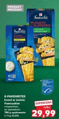 Łosoś w cieście francuskim ze szpinakiem  promocja w Kaufland