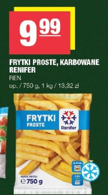 Frytki proste, karbowane Renifer promocja w SPAR