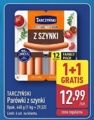 Parówki z szynki  promocja w Aldi