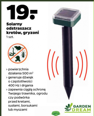 Odstraszacz kret贸w solarny Garden dream promocja