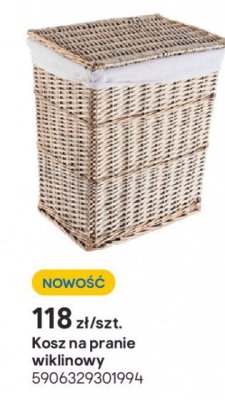 Kosz na pranie wiklinowy Castorama promocja w Castorama