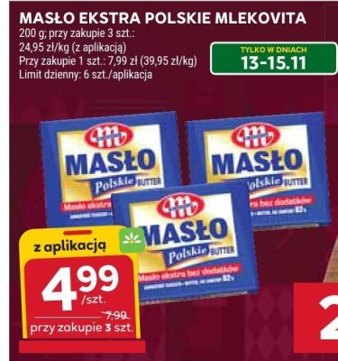 Masło ekstra polskie Mlekovita promocja w Stokrotka