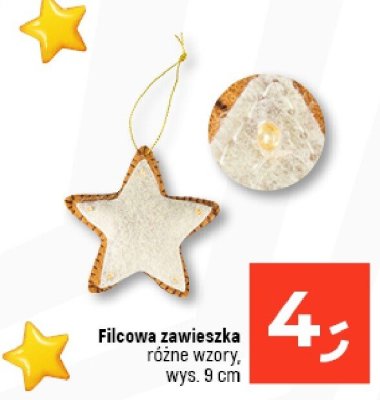 Filcowa zawieszka różne wzory promocja w Dealz