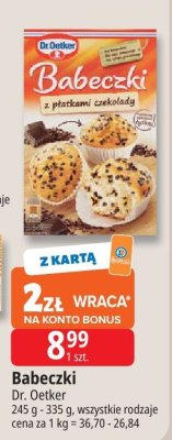 Babeczki z płatkami czekolady Dr. Oetker promocja w Leclerc